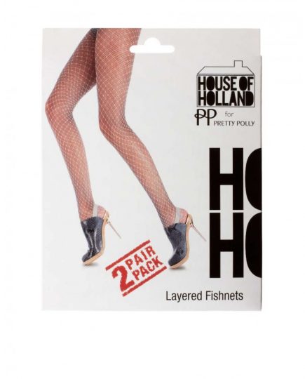 House of Holland Layered Fishnet Tights Packaging