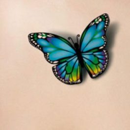 3D Butterfly Art Tattoo
