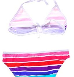 Multi Stripe Triangle Bikini