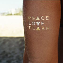 Peace and Love Flash Tattoo