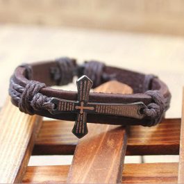 Cross and Bible Scripture Surf Bracelet