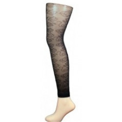 FLORAL LACE FOOTLESS TIGHTS