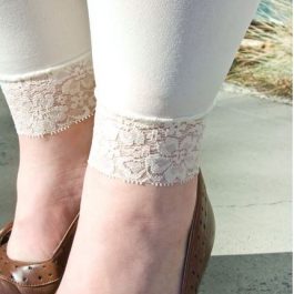 WHITE FOOTLESS TIGHTS