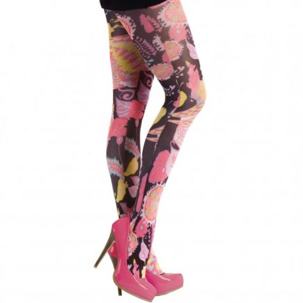 Silky Wings of Love Tattoo Tights