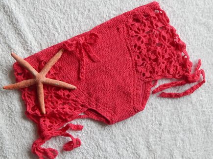 Beauty and the Beach Crochet Bikini Bottom with Starfish